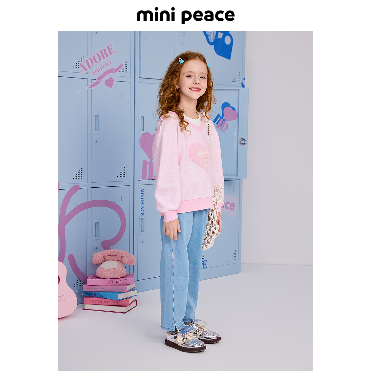 minipeace太平鸟童装女童牛仔裤 儿童 裤子