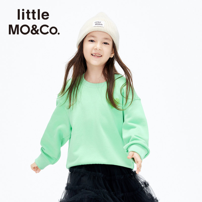 亲子装-little moco童装23春装女童爱心纯棉长袖卫衣KBC1SWS038