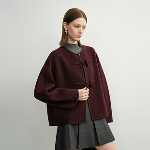 迪赛尼斯 通勤 大衣圆领 短外套女