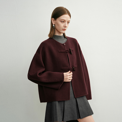 迪赛尼斯 通勤 大衣圆领 短外套女