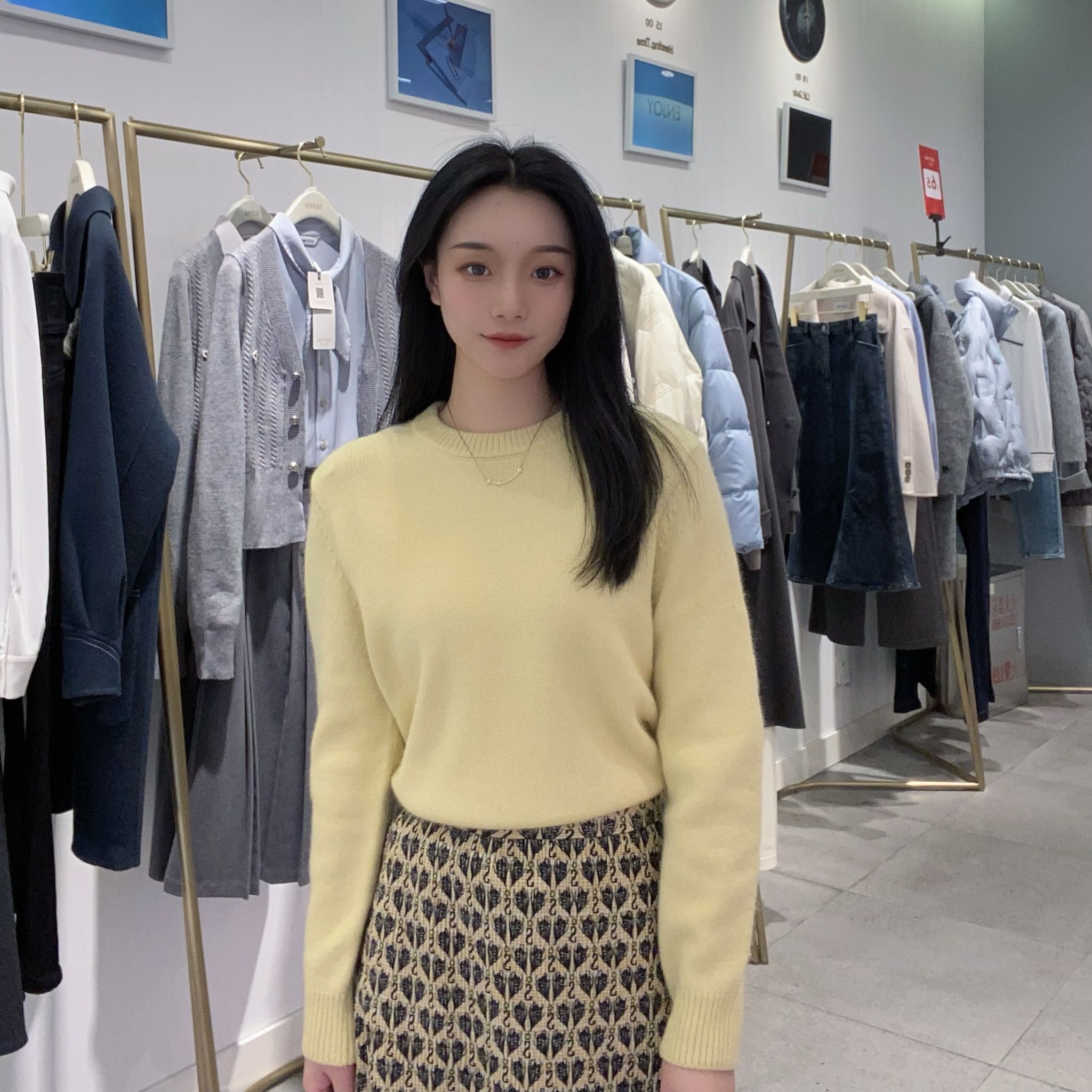 诗凡黎 女士温柔时尚毛针织衫3EB132611