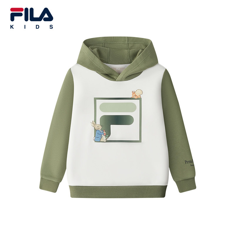 FILA X 彼得兔联名斐乐儿童卫衣2025年冬季男童连帽K11B544203