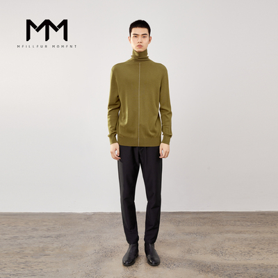 MM麦檬秋冬高领毛针织衫男9DB130331