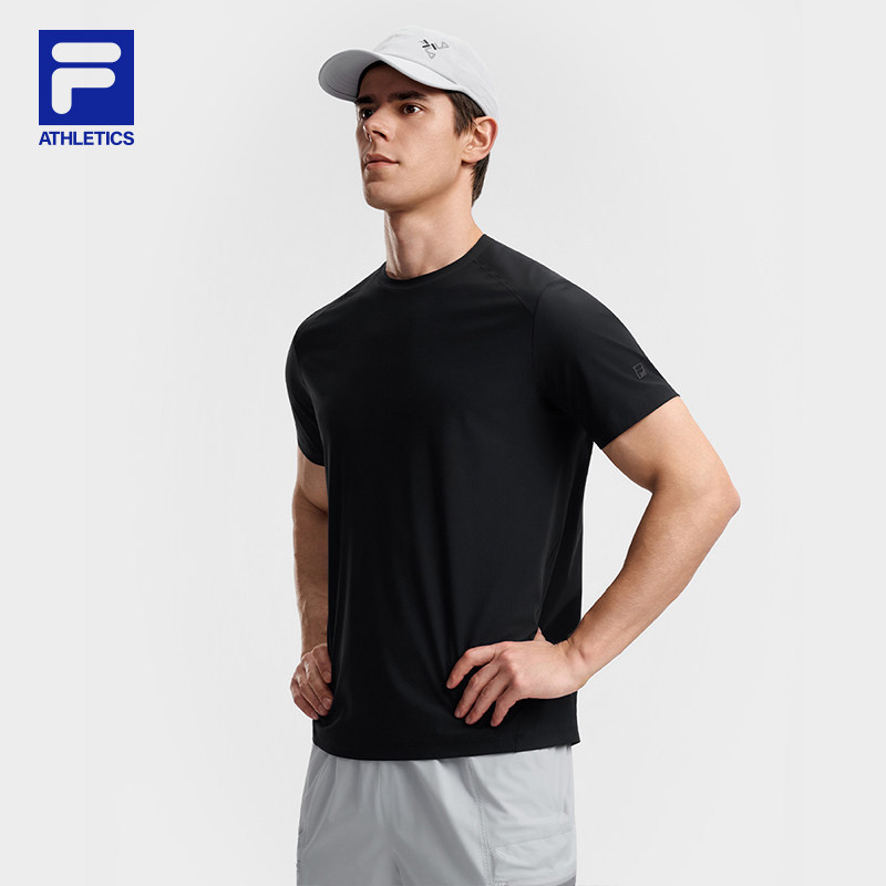 FILA 斐乐官方男子针织短袖衫2026秋上衣基础凉感T恤A11M631122F