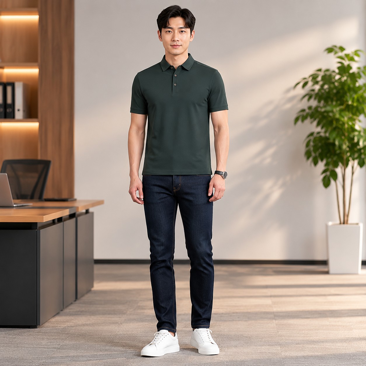 雅戈尔男士纯色休闲短袖Polo衫通勤百搭T恤YSZS510476QCA