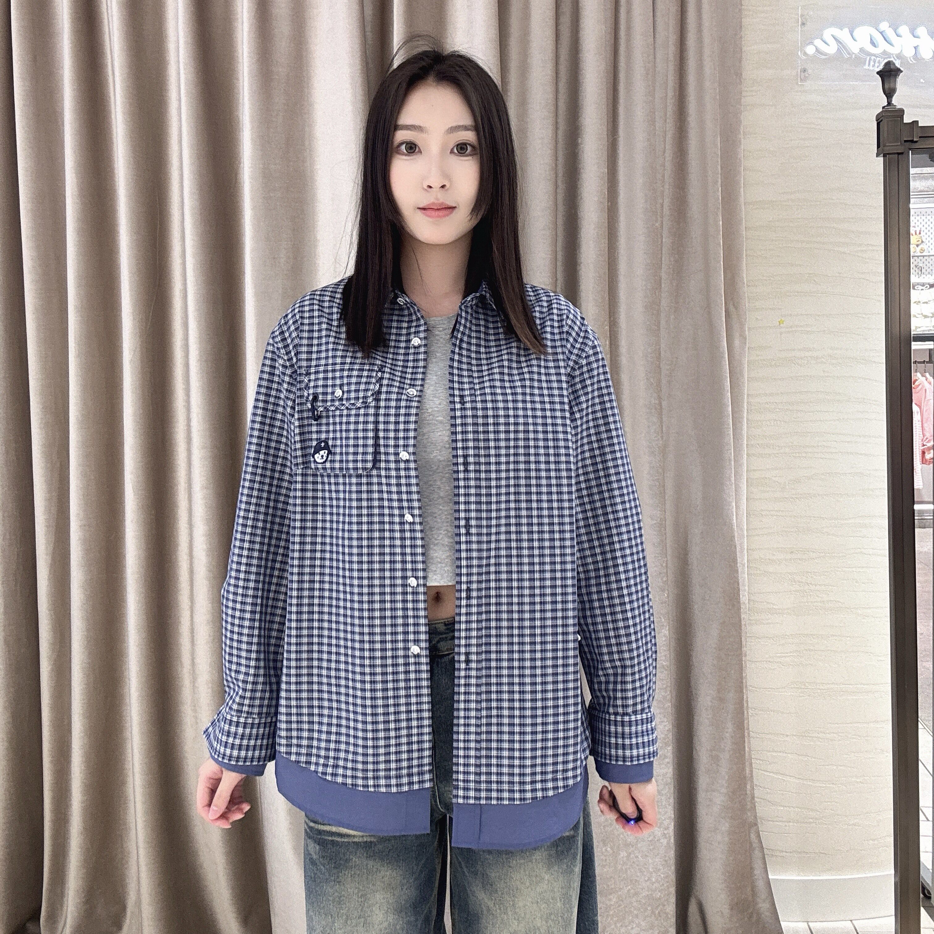 Teenie Weenie小熊女士简约休闲单色衬衫TTYW2623C1B