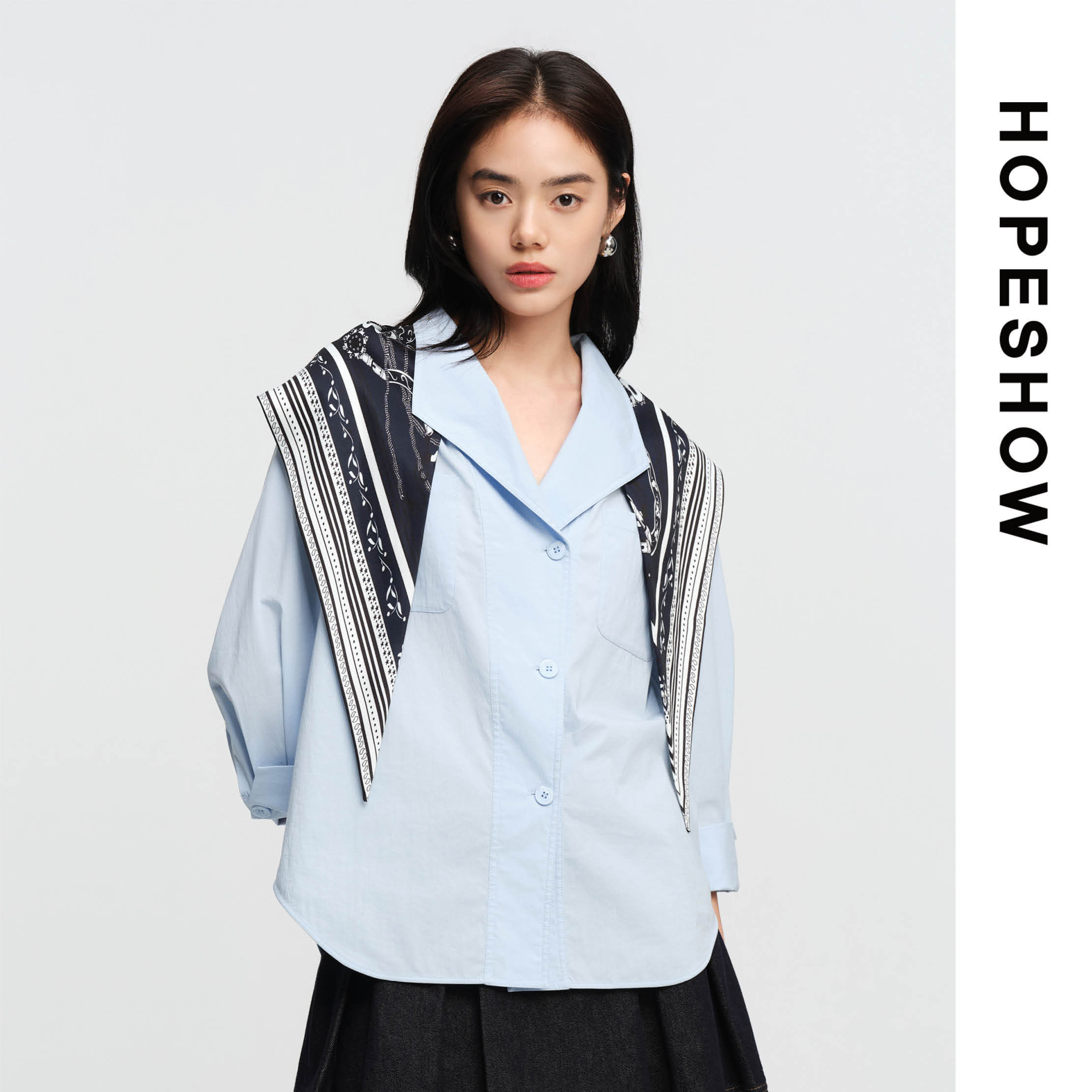 HOPESHOW红袖衬衫89126220301