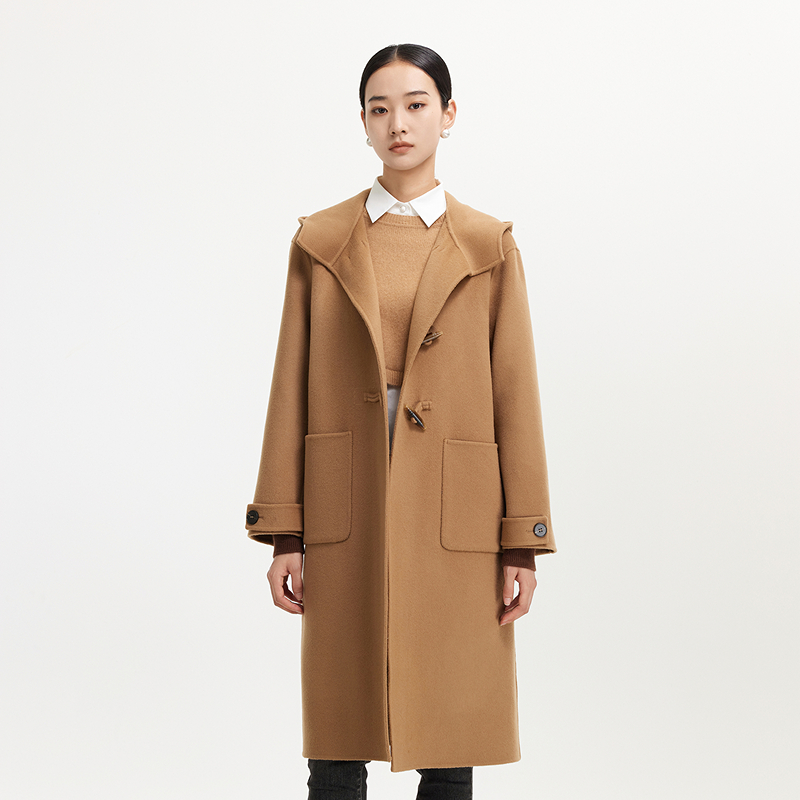 迪赛尼斯 通勤 大衣连帽 外套女