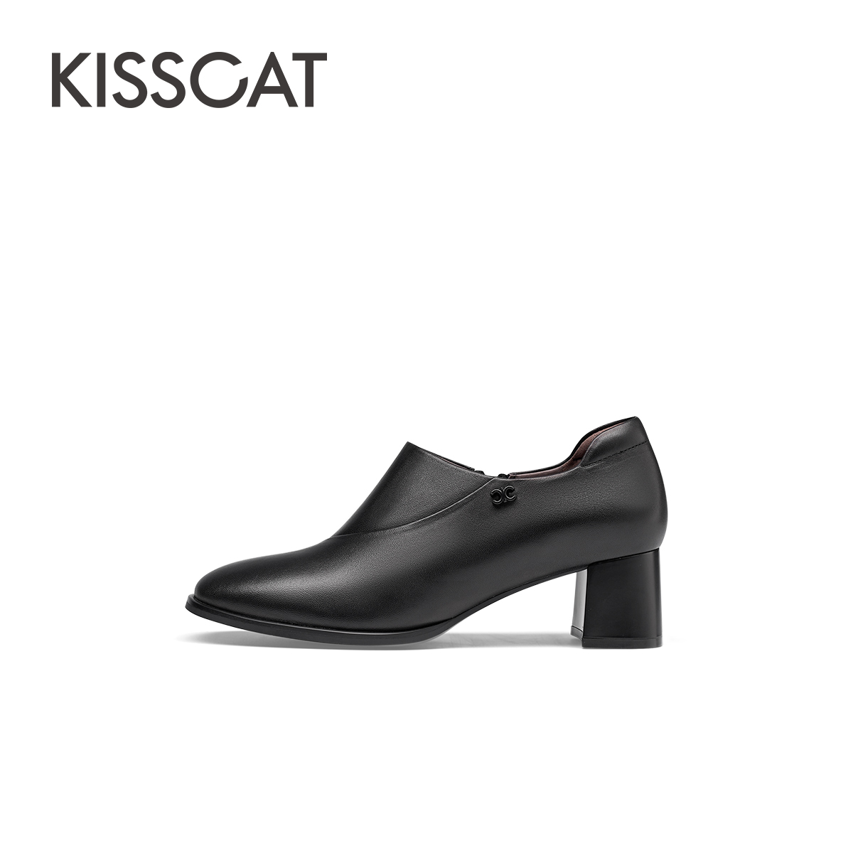 KISSCAT接吻猫舒适通勤中跟全深口女鞋女KA54525-10