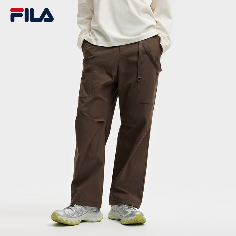 FILA男士梭织长裤2025秋季时尚休闲简约舒适伞兵裤F11M539806F
