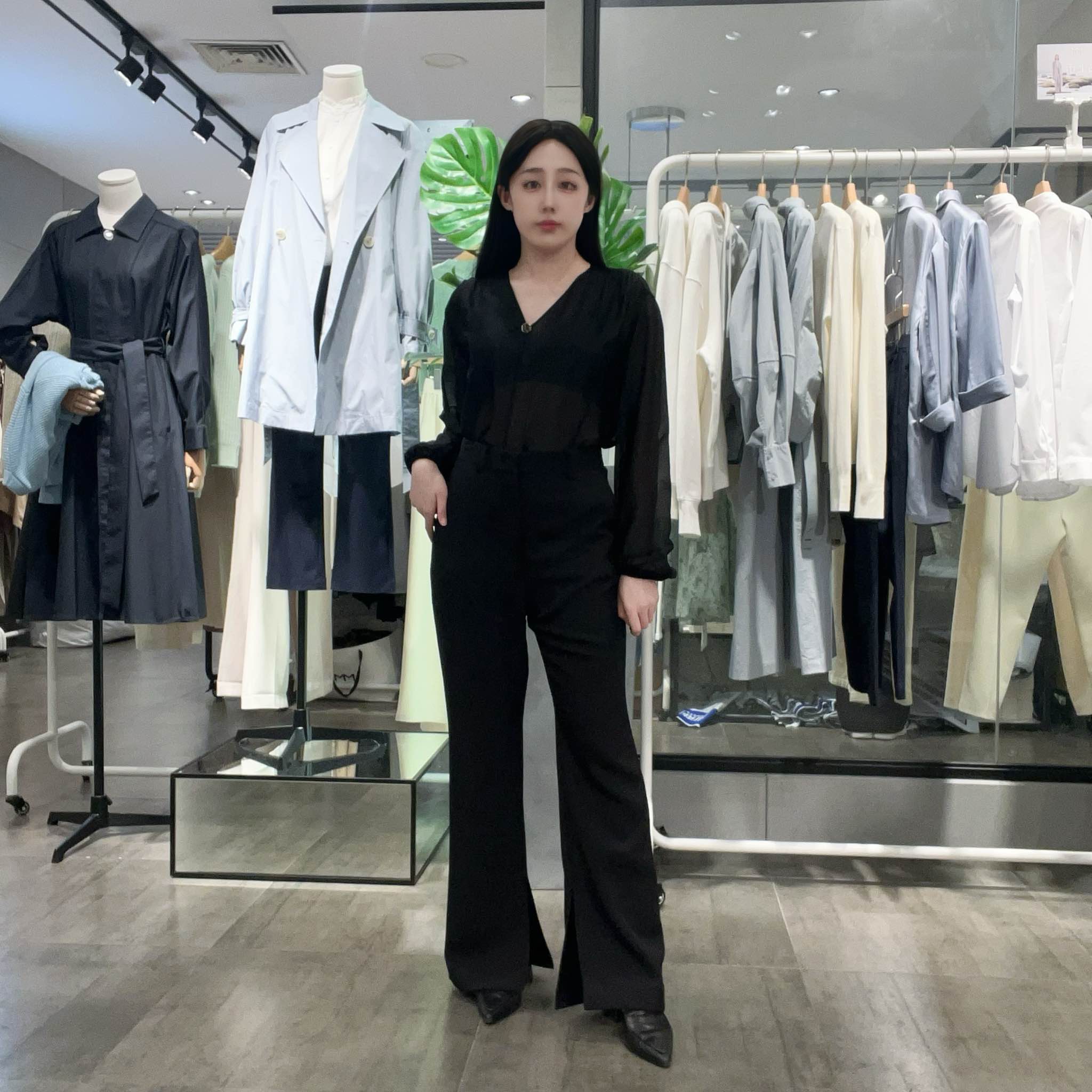 MM/麦檬女士时尚简约裤子5E8251681图片