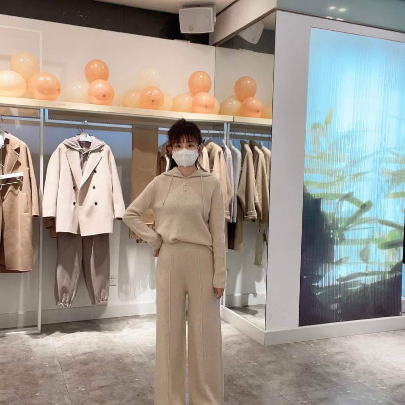 伊芙丽女士时尚气质休闲羊绒长裤1DA652151Q