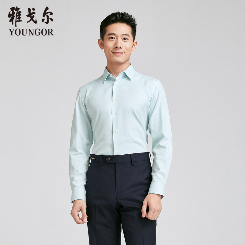 雅戈尔男士长袖衬衫YLDP120661SBY图片