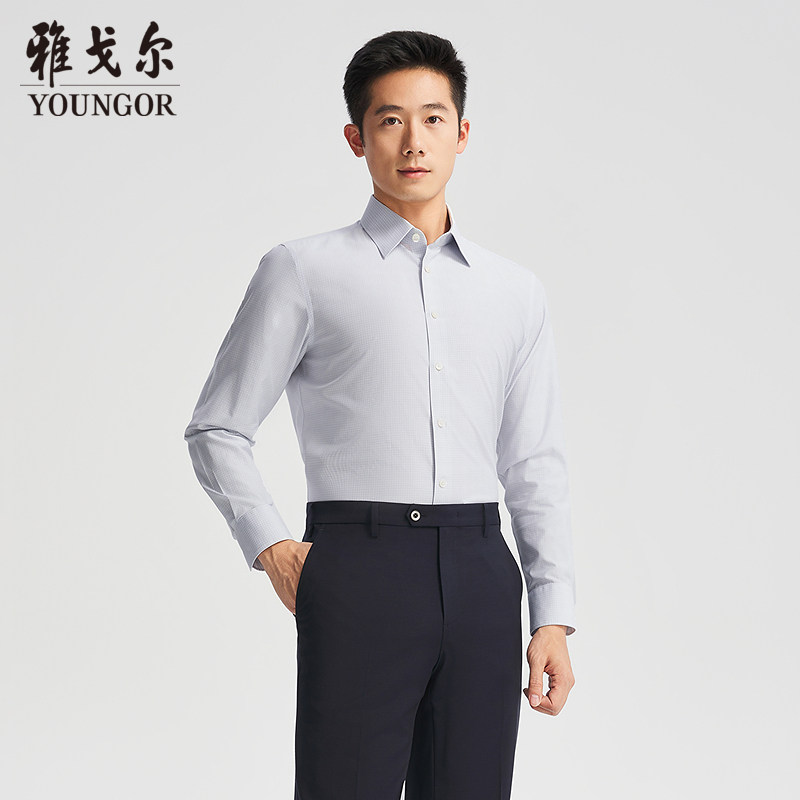 雅戈尔男士 休闲长袖衬衫