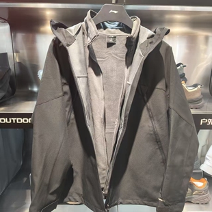 李宁男三合一(内-开衫无帽摇粒绒卫衣/外-运动风衣)AWBV033