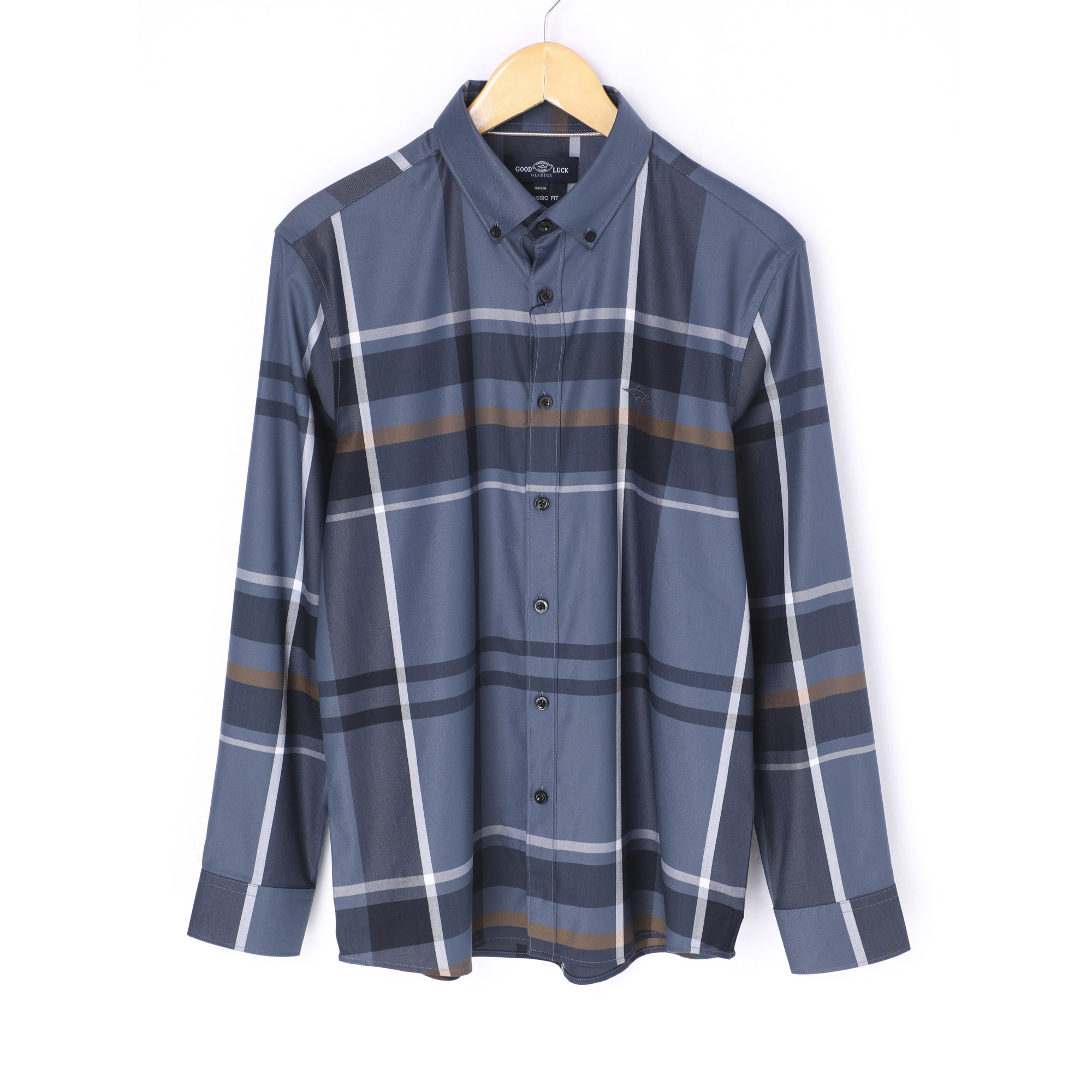 GOODLUCK GLADIUS/德鲨男士时尚简约休闲衬衫UY41202