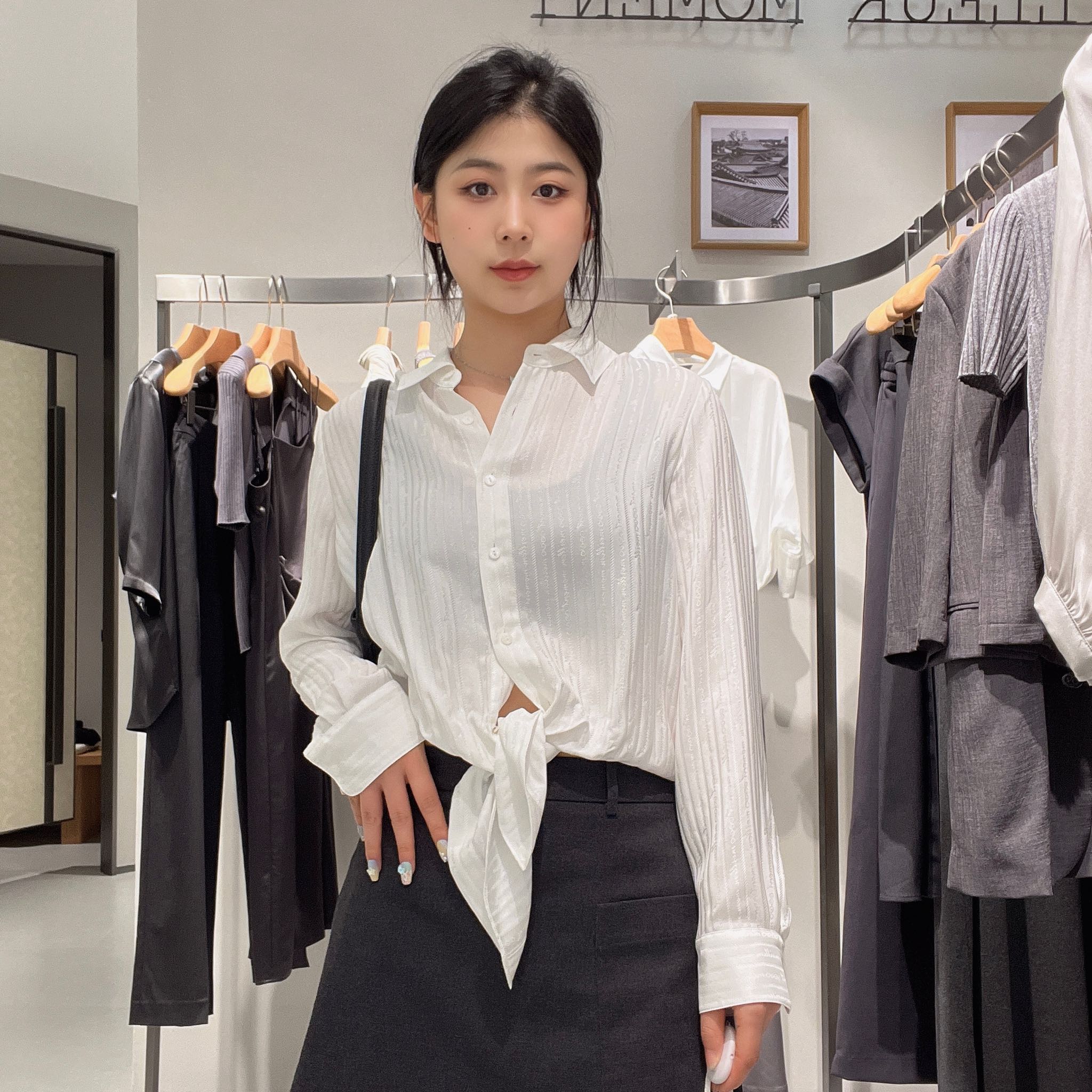 麦檬女士时尚休闲衬衫5F4120391图片