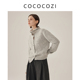 简约翻领通勤女针织开衫 COCOCOZI冬季 时尚 243CO546M
