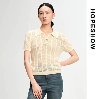 HOPESHOW红袖毛织衫