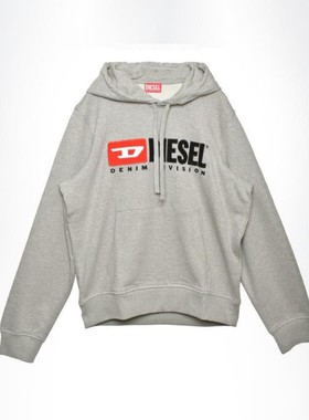 DIESEL/迪赛男士卫衣 Logo刺绣纯色连帽 A03757-0BAWT