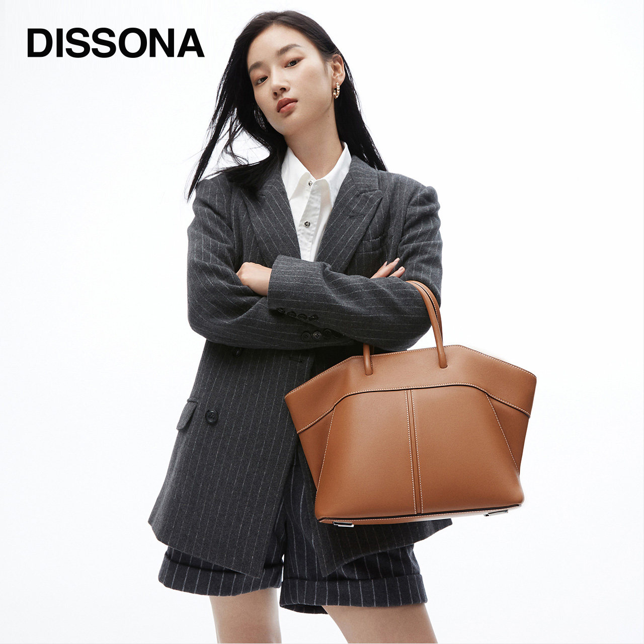 DISSONA迪桑娜女包斜挎包通勤手提包大容量托特包8223010303