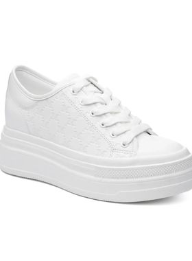 【25春夏】印花潮流厚底增高小白鞋休闲鞋82179