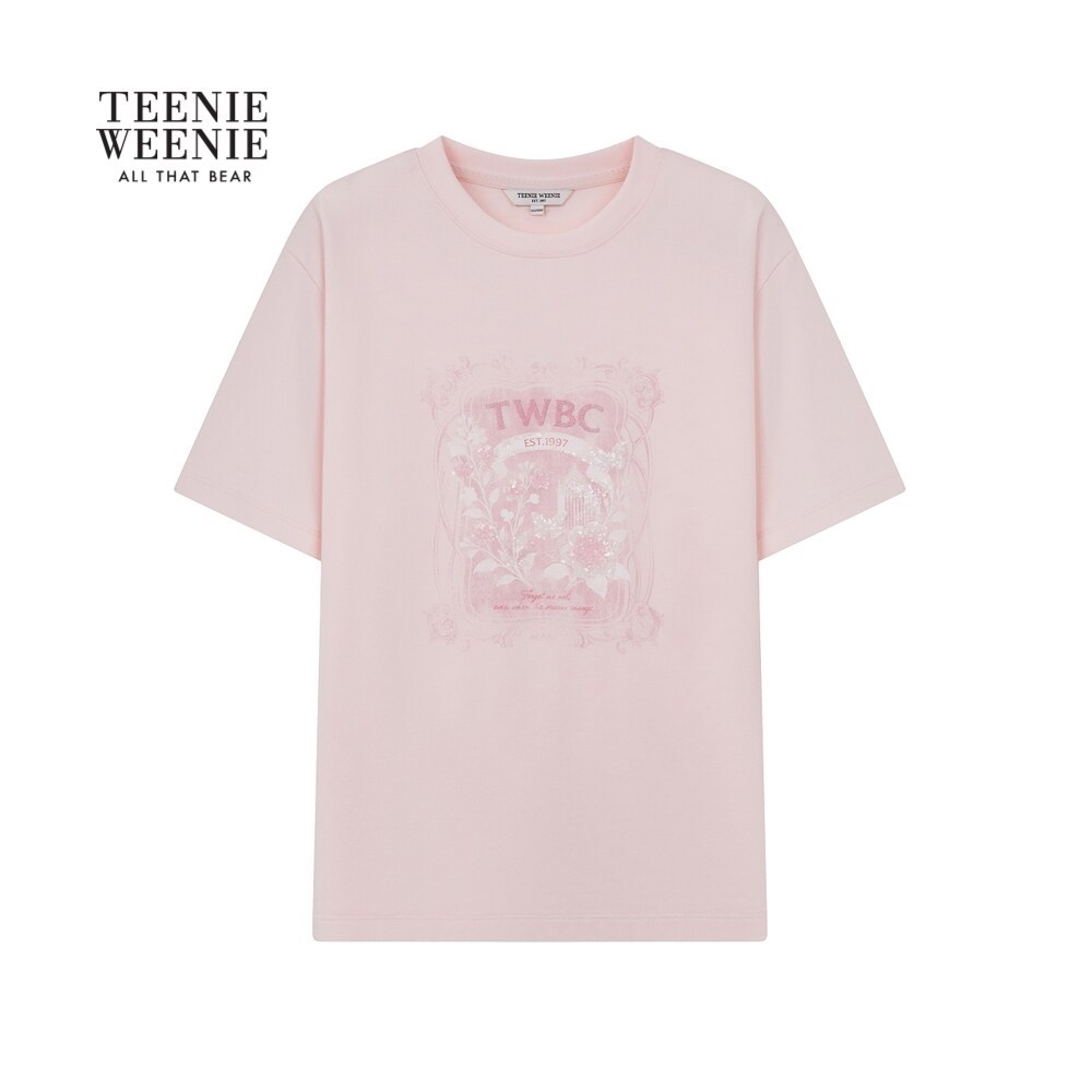 TeenieWeenie小熊女装休闲舒适感液氨 圆领短袖T恤上衣