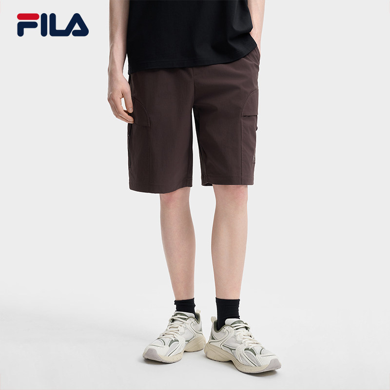 FILA 斐乐男士梭织五分裤2026夏季新款宽松凉感短裤F11M629807F