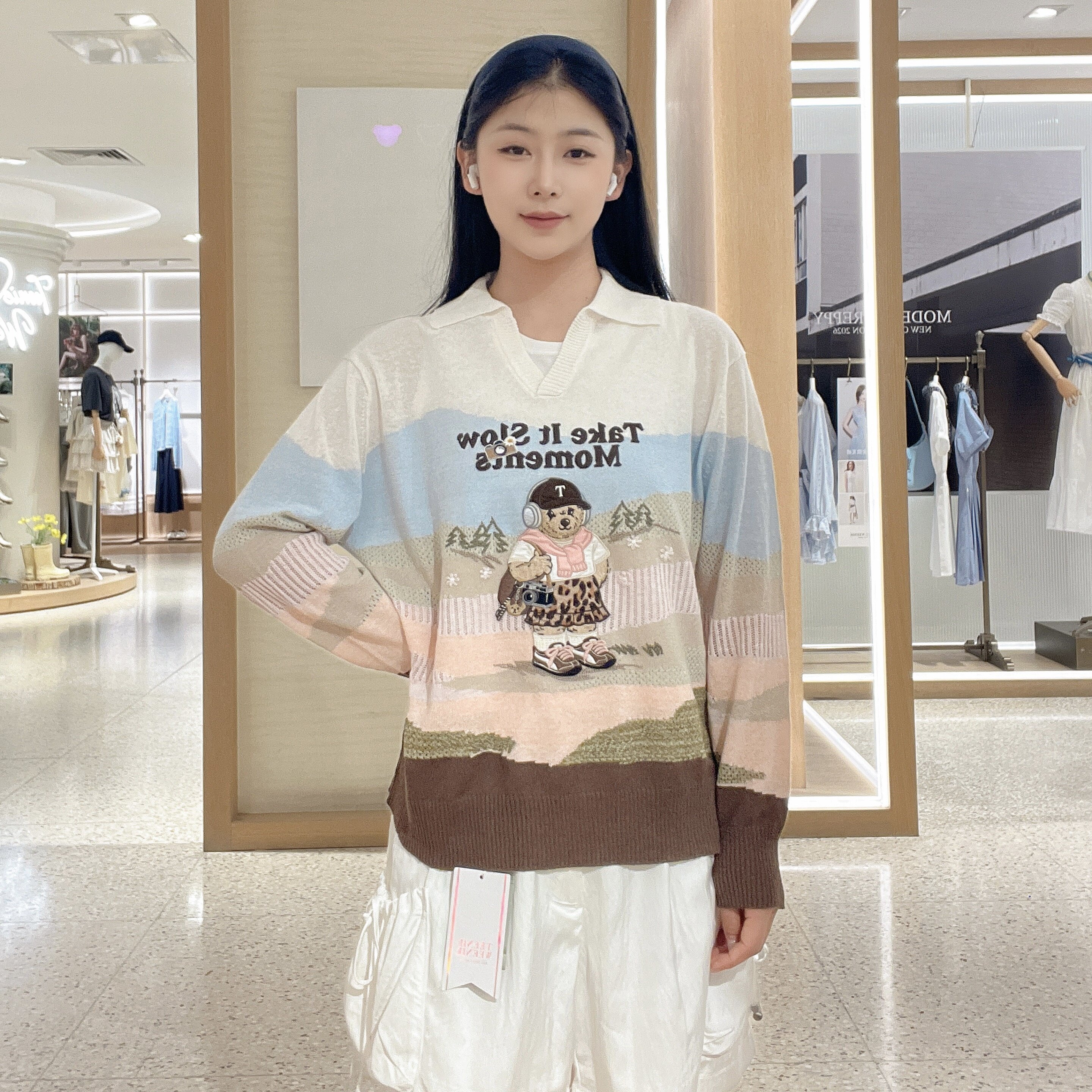 Teenie Weenie女士时尚简约针织衫TTKW26A37A240B