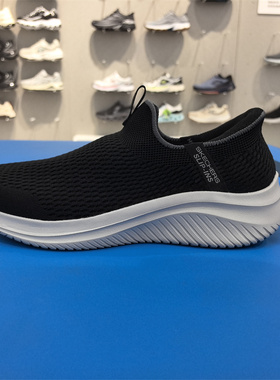 斯凯奇男子秋季一脚蹬闪穿轻便舒适健步鞋232902-BKCC