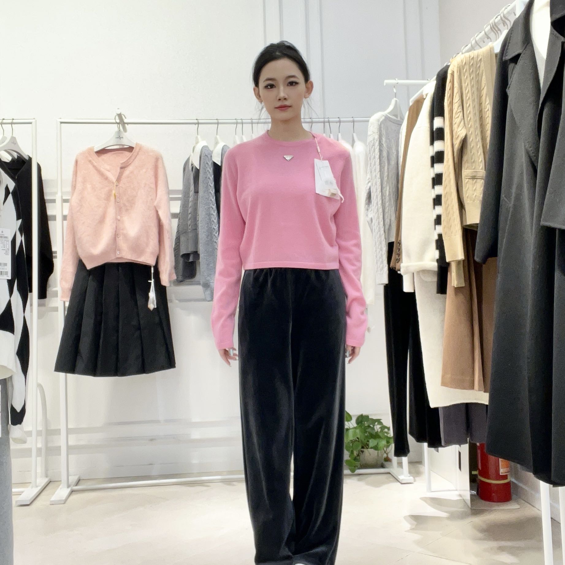 伊芙丽女士简约时尚休闲裤199A852431