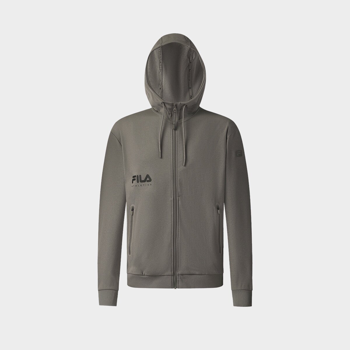 FILA 斐乐男士针织连帽外套健身运动简约宽松上衣A11M531505F