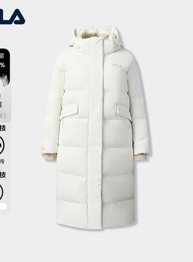 FILA RGB羽绒|斐乐长款羽绒服2025冬新运动保暖外套F11W549905F