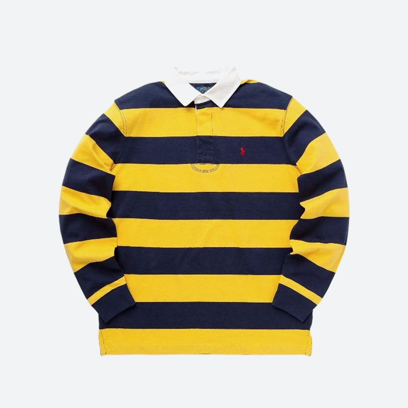 RALPH LAUREN/拉夫劳伦 条纹尖领合身长袖Polo衫 男款 710717116