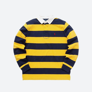 RALPH LAUREN/拉夫劳伦 条纹尖领合身长袖Polo衫 男款 710717116