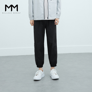 MM麦檬男装春夏宽松束脚九分长裤舒适休闲裤9F3150491