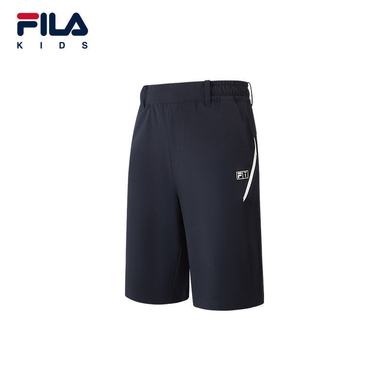 FILA KIDS斐乐童装男大童短裤2026夏季新款梭织五分裤K12B623832
