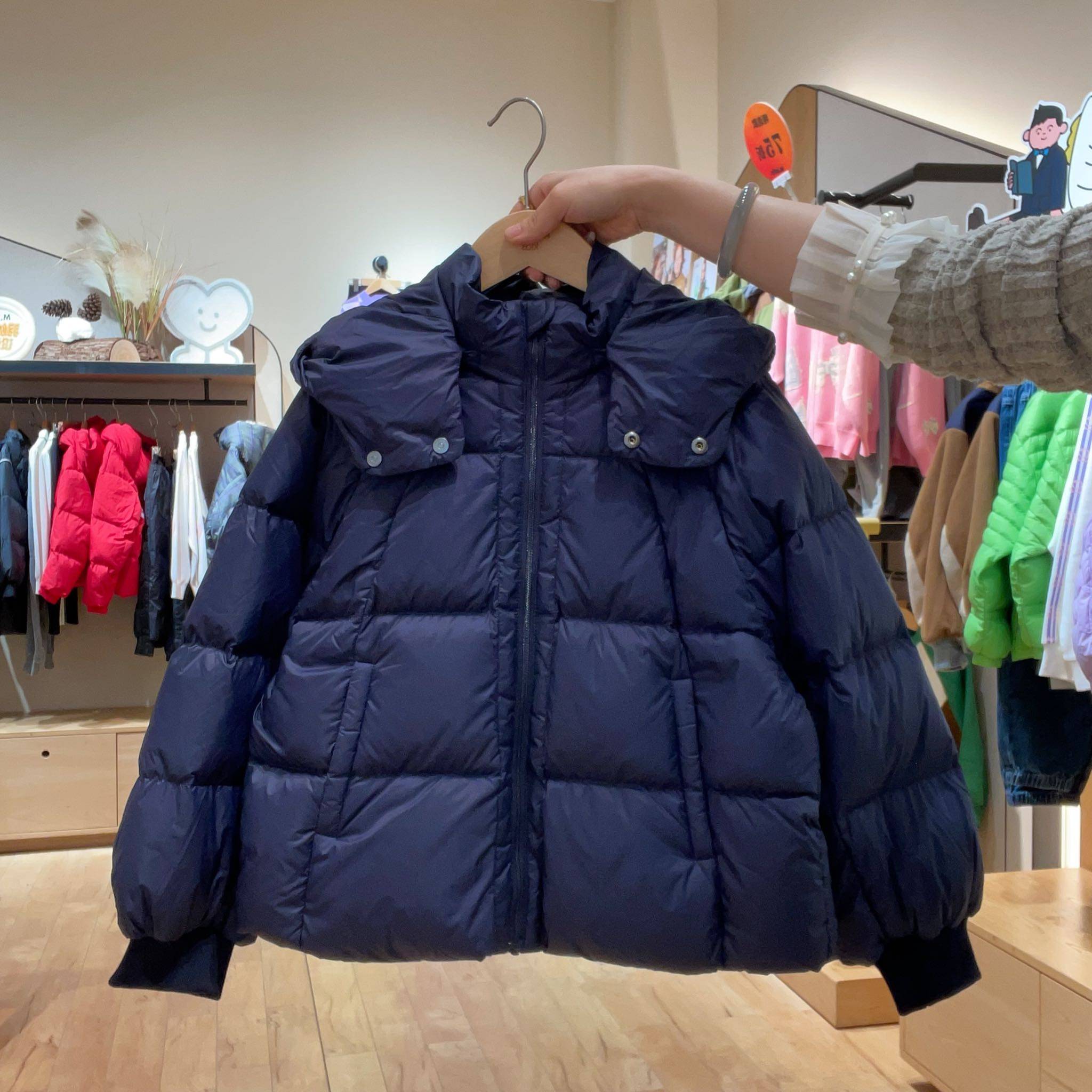 马拉丁童装羽绒服24冬女大童时尚短款羽绒服124114623S