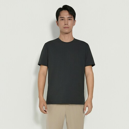 『Youngor』男士中灰短袖T恤YSHQ530472DYAG