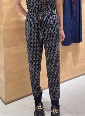 菲姿女士印花复古简约休闲裤F3B289