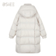 BSiEE本涩织带拉链连帽羽绒服2024冬季 设计感外套女E42711A02