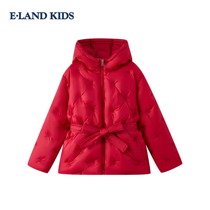 eland kids衣恋童装女童羽绒服2025年冬鸭绒外套EKJDF4C22A