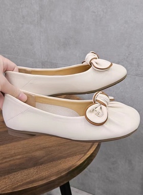 珂卡芙2024秋浅口圆头软底玛丽珍鞋1431A0061