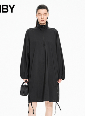 JNBY/江南布衣 连衣裙宽松立领长袖5P7G10580