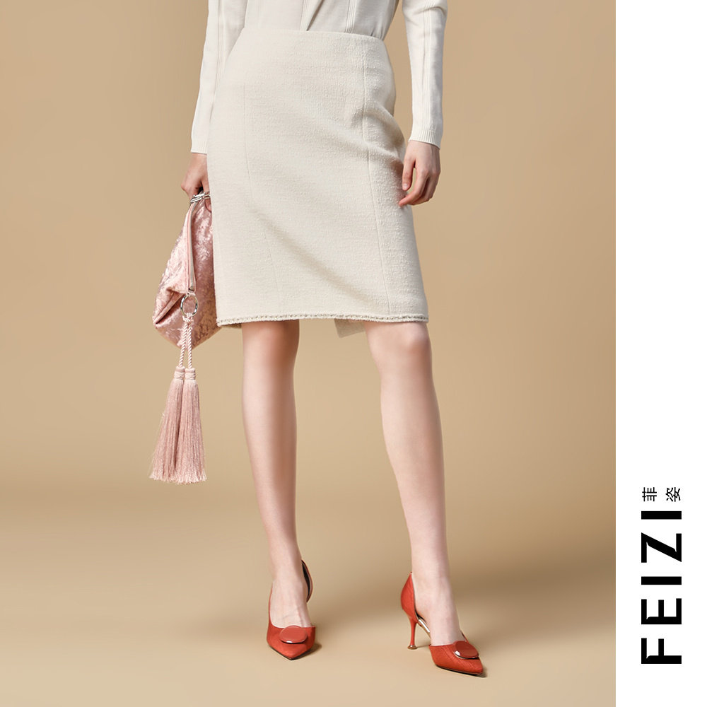 FEIZI/菲姿秋季女士正装半裙0F362