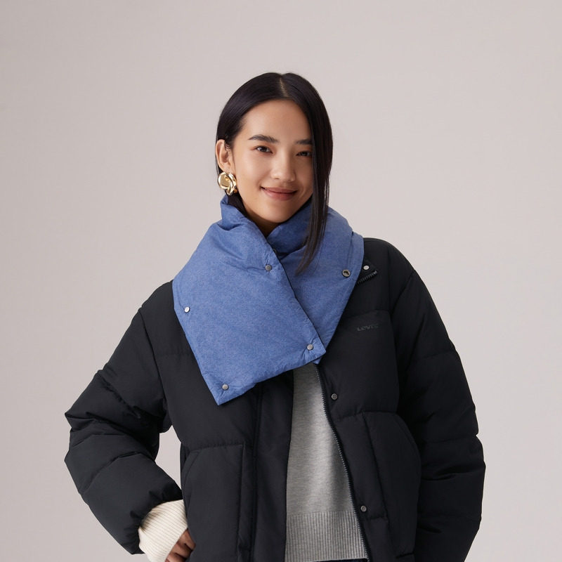 Levi's李维斯冬暖系列25年秋冬新款女士围脖羽绒服0051I-0001