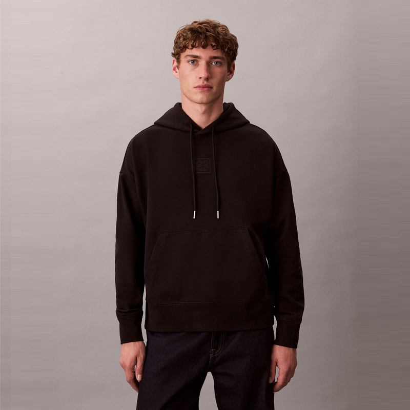 CK Jeans25秋季男士休闲风老花刺绣宽松运动连帽运动衫4LD225G