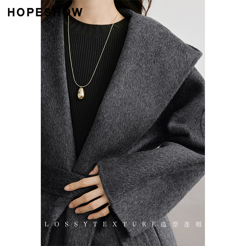 红袖   双面呢大衣   90124340825