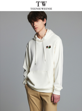 TeenieWeenie小熊男装2024春刺绣宽松休闲连帽卫衣TNMH241104A