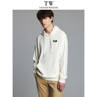 TeenieWeenie小熊男装2024春刺绣宽松休闲连帽卫衣TNMH241104A